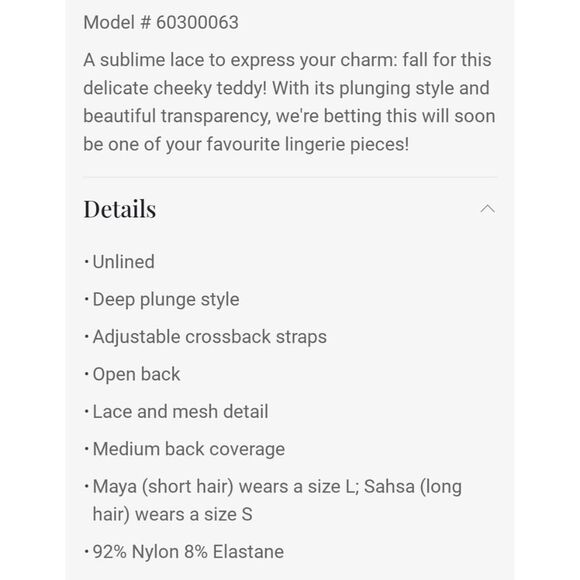 La Vie en Rose sheer black mesh lace bodysuit teddy sz S - Picture 2 of 10